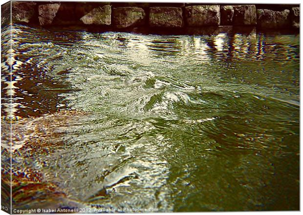 Green Water Tide Canvas Print by Isabel Antonelli