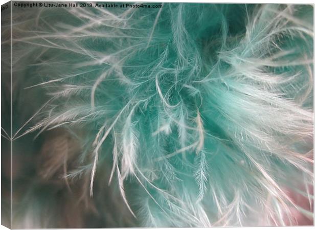 Green Feathers Canvas Print by Lee Hall