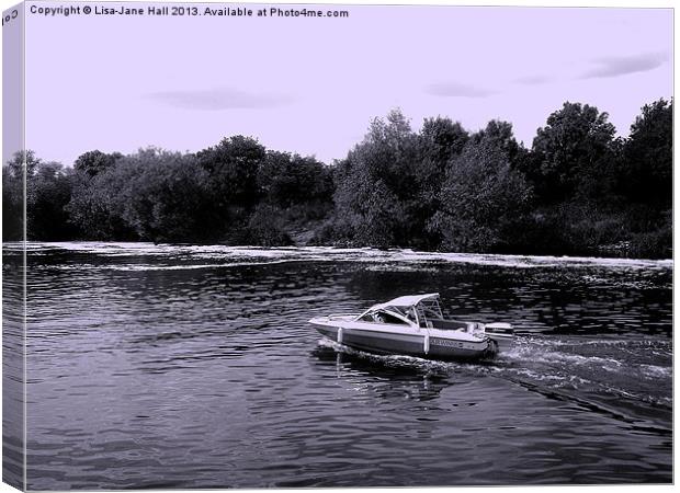 Sspeedboating on the RiverTrent Canvas Print by Lee Hall