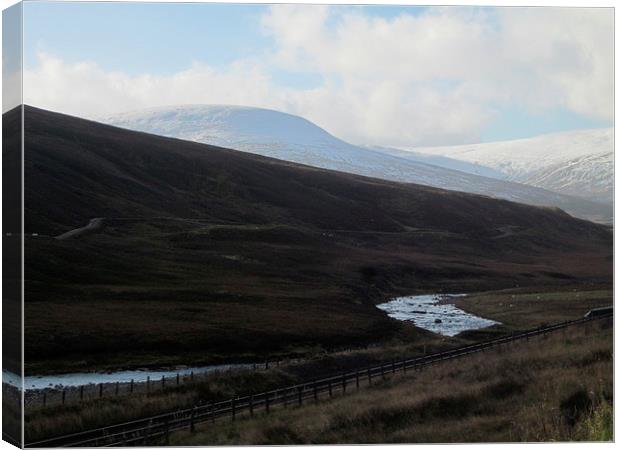 Snow Capped Cairngorms Canvas Print by Lee Hall