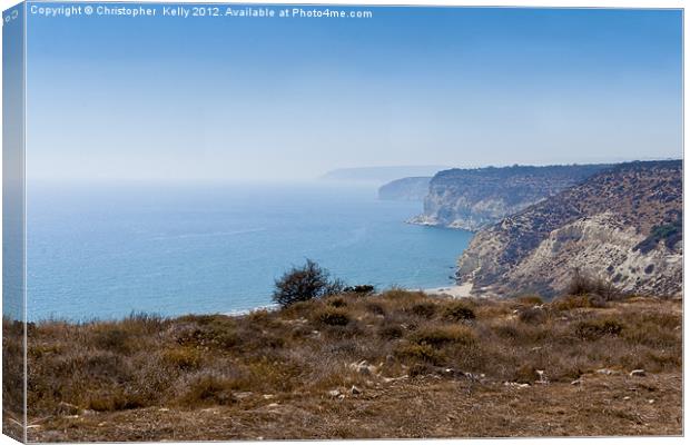 Cliffs of Kourion Canvas Print by Christopher Kelly