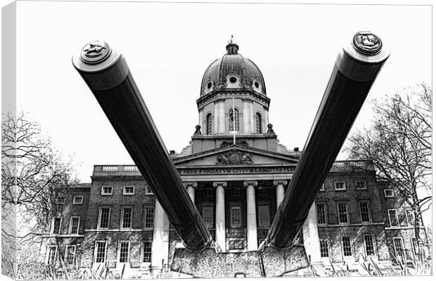Facade of The Imperial War Museum, London, United  Canvas Print by Luigi Petro