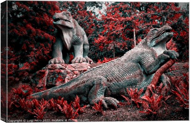 Cristal Palace, Dinosaurs Park, London, United Kingdom. Canvas Print by Luigi Petro