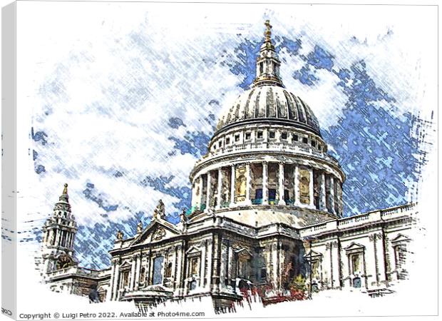 Majestic St Pauls Cathedral in London Canvas Print by Luigi Petro
