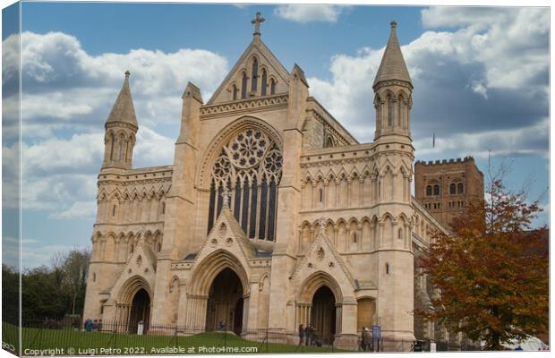 Majestic St Albans Cathedral A Symbol of History a Canvas Print by Luigi Petro