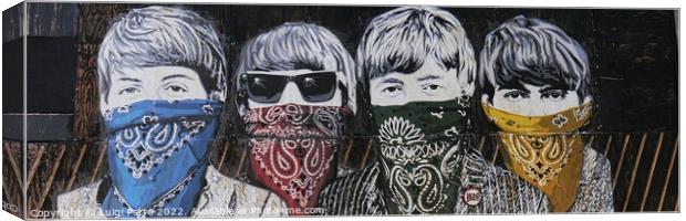 The Beatles as Outlaw Rebels Canvas Print by Luigi Petro