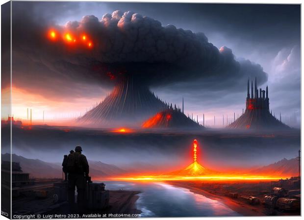 The End Draws Near An Apocalyptic Tale Canvas Print by Luigi Petro