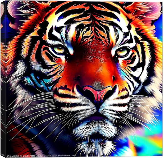 Mesmerizing Tiger Portrait Canvas Print by Luigi Petro