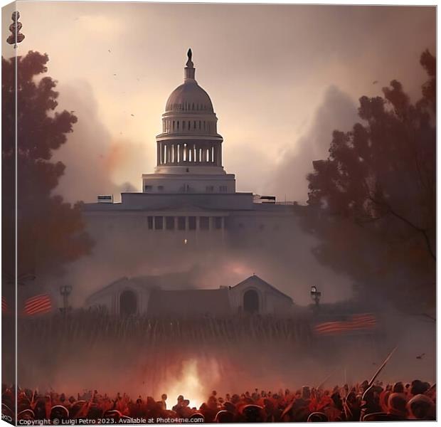 The Chaos of Capitol Hill Canvas Print by Luigi Petro