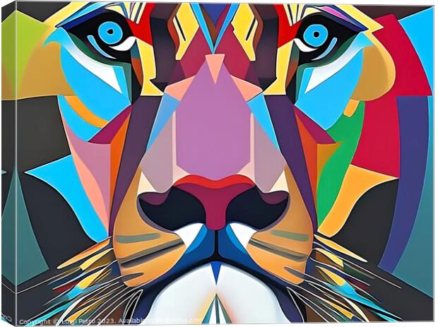 Majestic Lion King Canvas Print by Luigi Petro