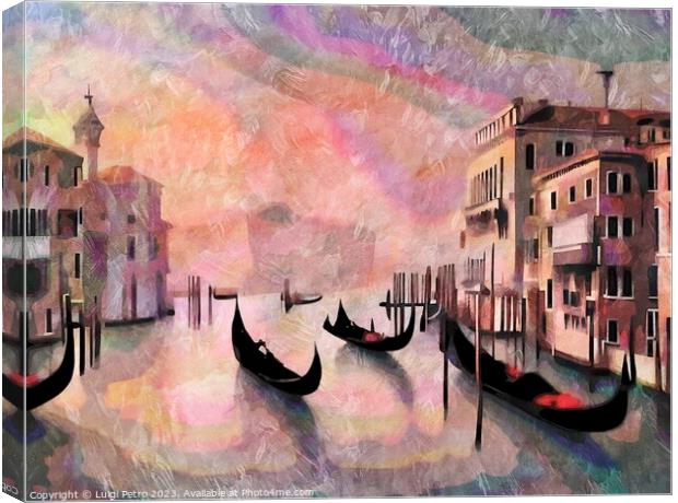 Venices Majestic Grand Canal Canvas Print by Luigi Petro