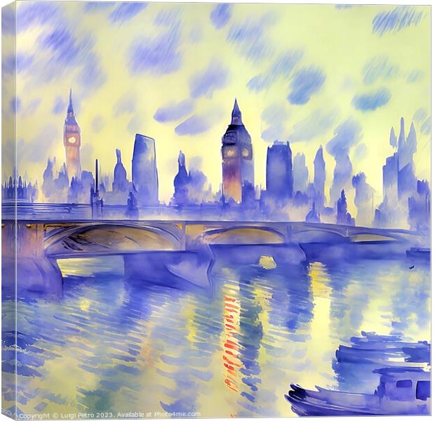 Majestic London Landmarks Canvas Print by Luigi Petro