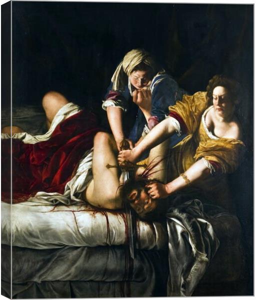 Judith Beheading Holofernes. By Artemisia Gentiles Canvas Print by Luigi Petro