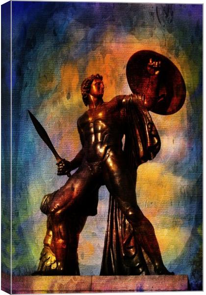 Statue of Achilles in Hyde Park,London. Canvas Print by Luigi Petro