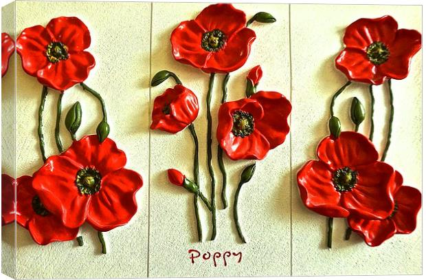  Poppy Poppy Poppy Canvas Print by Sue Bottomley