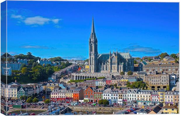 Town of Cork taken from a cruise ship  Canvas Print by Sue Bottomley