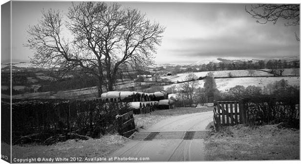 Winter Scene towards Thorpe Canvas Print by Andy White