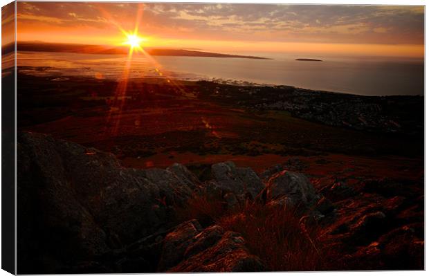 North Wales at Sunset Canvas Print by Roger Cruickshank