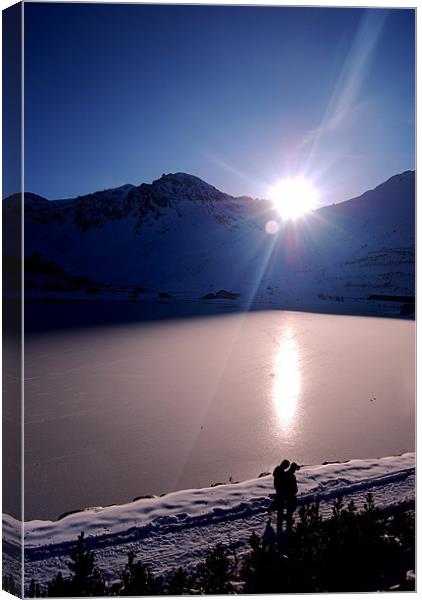 A Winter Stroll Canvas Print by Roger Cruickshank