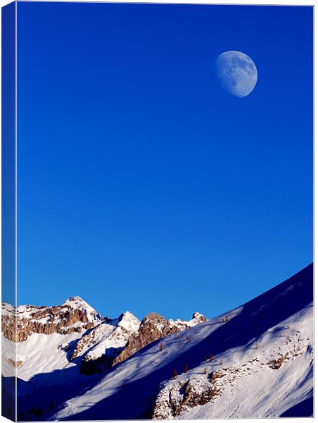 The Winter Moon Canvas Print by Roger Cruickshank