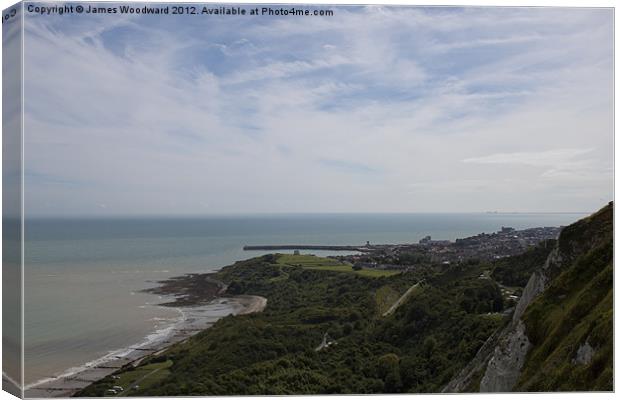 Folkestone from above Canvas Print by James Woodward