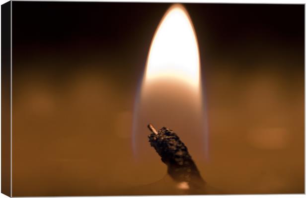 Candle wick Canvas Print by James Woodward