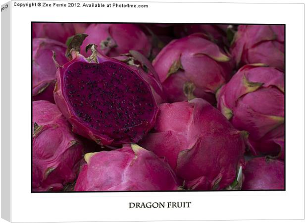 Dragonfruit at the Market Canvas Print by Zoe Ferrie