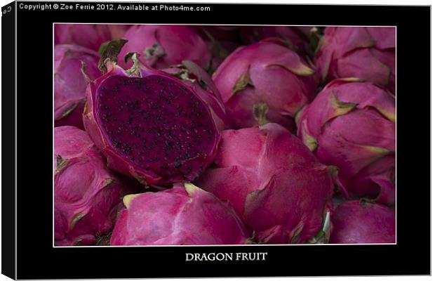 Dragonfruit at the Market Canvas Print by Zoe Ferrie