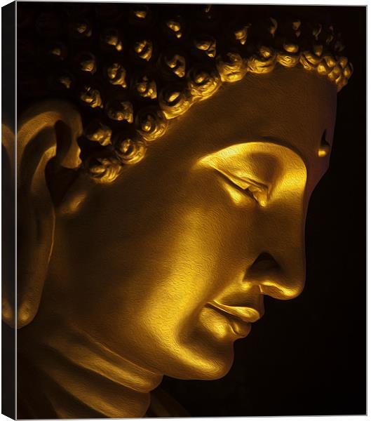 Buddha - Oil Painting Effect Canvas Print by Zoe Ferrie