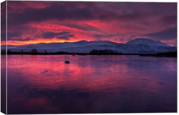 Rannoch moor Scottish sunrise Canvas Print by David Smith
