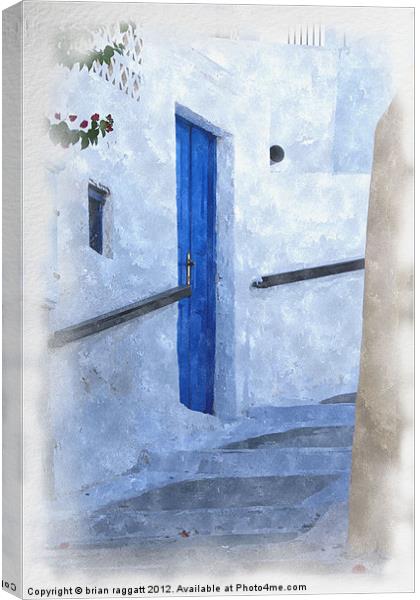 Little Greek Street Steps Canvas Print by Brian  Raggatt
