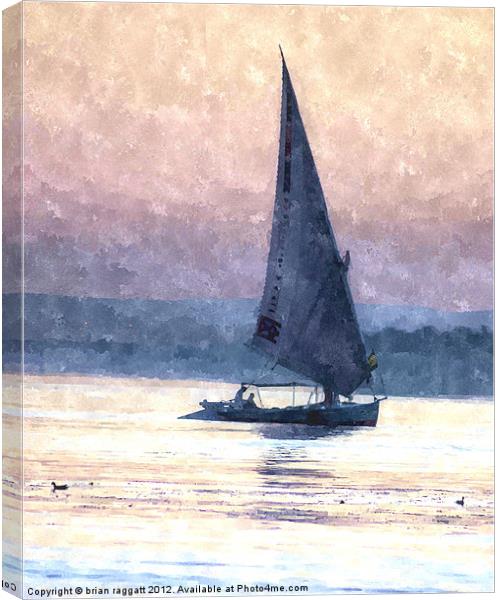 Felucca - water colour Canvas Print by Brian  Raggatt