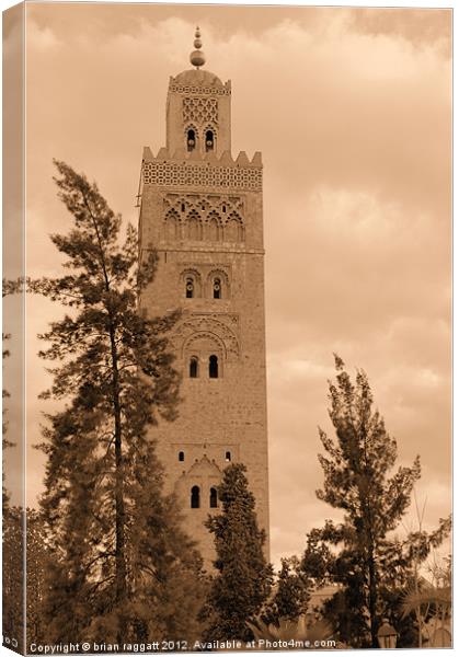 Jamaa El-Fna mosque Marrakesh Canvas Print by Brian  Raggatt