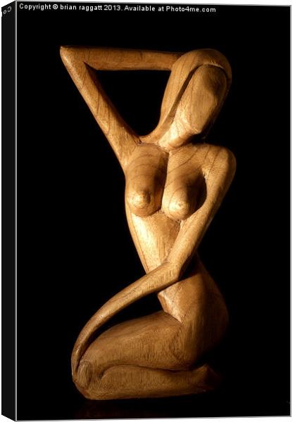African Carved Nude Female Canvas Print by Brian  Raggatt