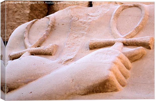 Luxor temple carving 7 Canvas Print by Brian  Raggatt