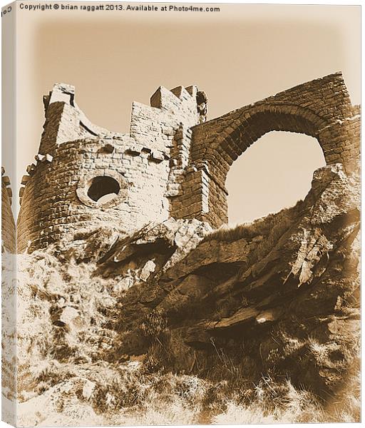 Castle Sepia Canvas Print by Brian  Raggatt