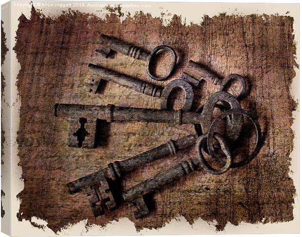 Antique keys Canvas Print by Brian  Raggatt