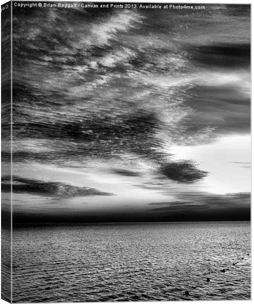 Sharm Sunrise BW Canvas Print by Brian  Raggatt