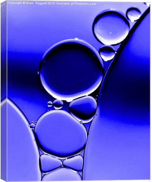 Bubbles In Blue Canvas Print by Brian  Raggatt