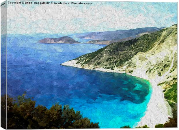 Greek coast line Canvas Print by Brian  Raggatt