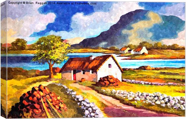 County Connemara Mountain Landscape Canvas Print by Brian  Raggatt