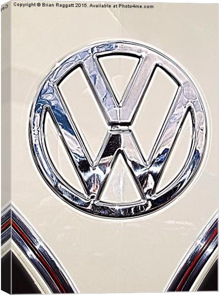 Volkswagen VW Camper Logo Badge Canvas Print by Brian  Raggatt