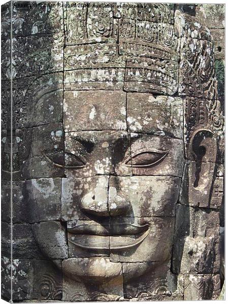  Bayon Temple Angkor Siem Reap Cambodia Canvas Print by Brian  Raggatt