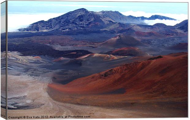 Haleakala Volcano Overview Canvas Print by Eva Kato