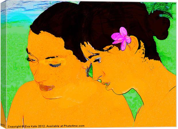 After Gauguin Canvas Print by Eva Kato