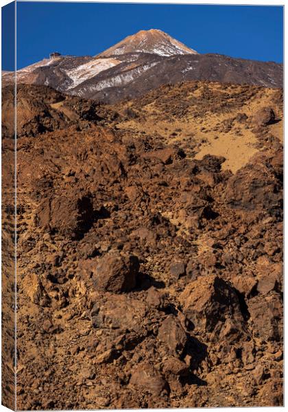 Peak of Teide and solidified lava Tenerife Canvas Print by Phil Crean