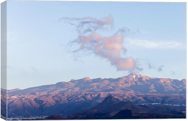Cloud over Mount Teide Tenerife Canvas Print by Phil Crean