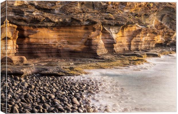 Amarilla mountain, coast Tenerife Canvas Print by Phil Crean