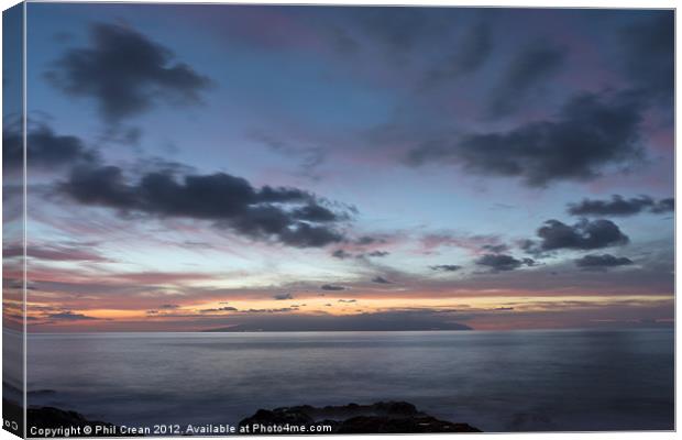 Twilight sky La Gomera Canvas Print by Phil Crean