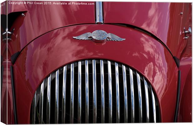  Red Morgan car bonnet and grille Canvas Print by Phil Crean